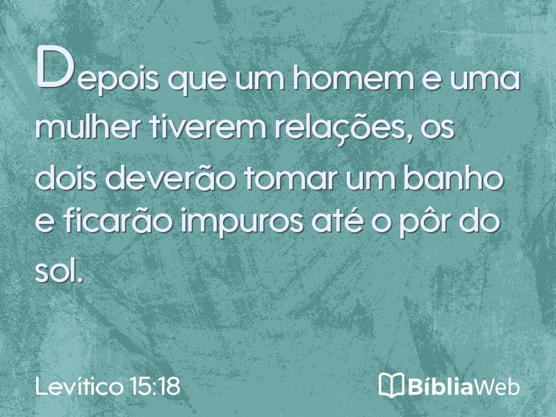 Levítico 15:18 em imagem para compartilhar