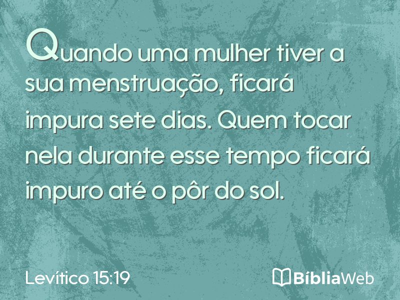 Levítico 15:19 em imagem para compartilhar