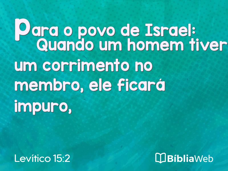 Levítico 15:2 em imagem para compartilhar