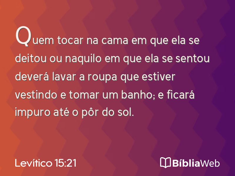 Levítico 15:21 em imagem para compartilhar