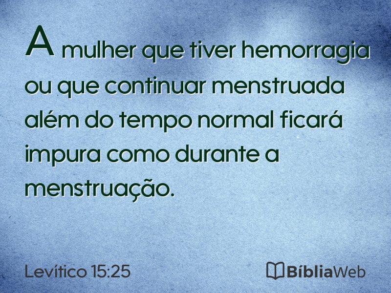 Levítico 15:25 em imagem para compartilhar