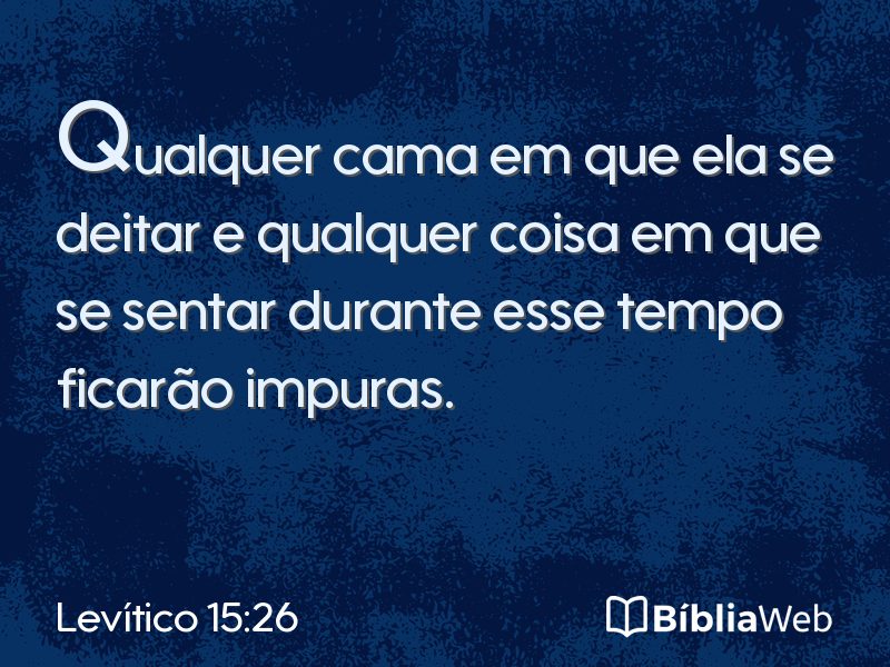 Levítico 15:26 em imagem para compartilhar