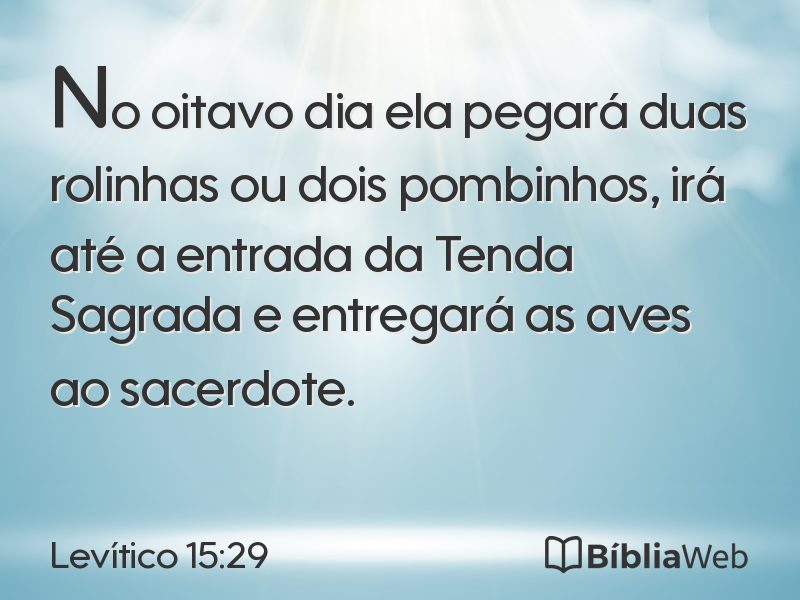 Levítico 15:29 em imagem para compartilhar