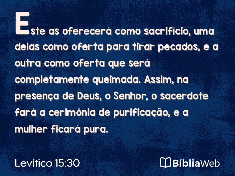 Levítico 15:30 em imagem para compartilhar