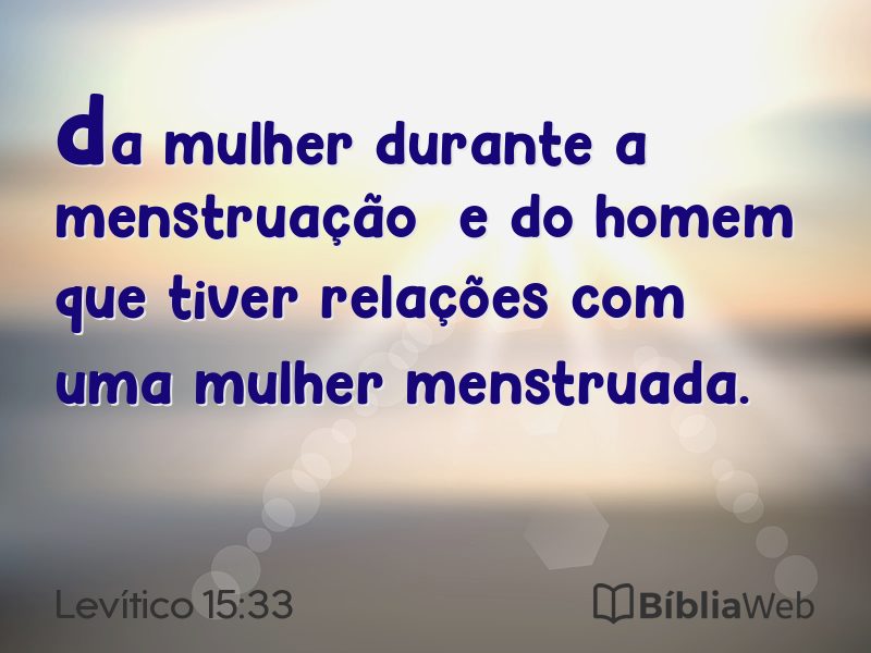 Levítico 15:33 em imagem para compartilhar