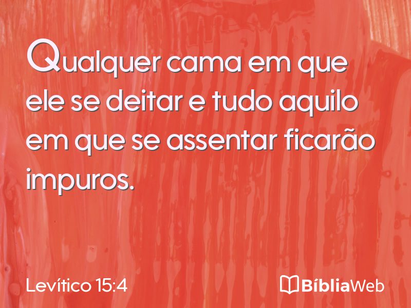Levítico 15:4 em imagem para compartilhar