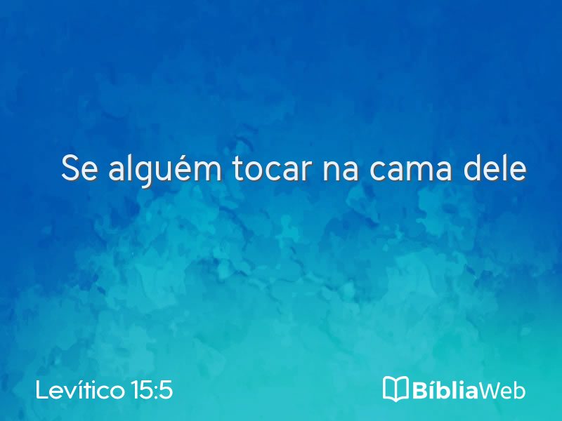 Levítico 15:5 em imagem para compartilhar