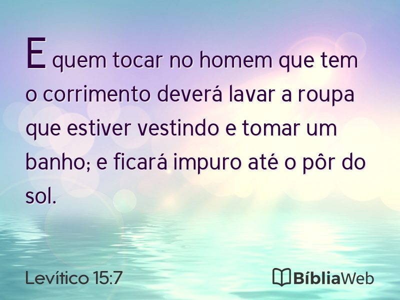 Levítico 15:7 em imagem para compartilhar