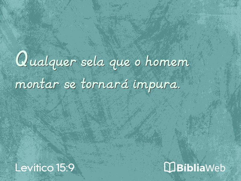 Levítico 15:9 em imagem para compartilhar