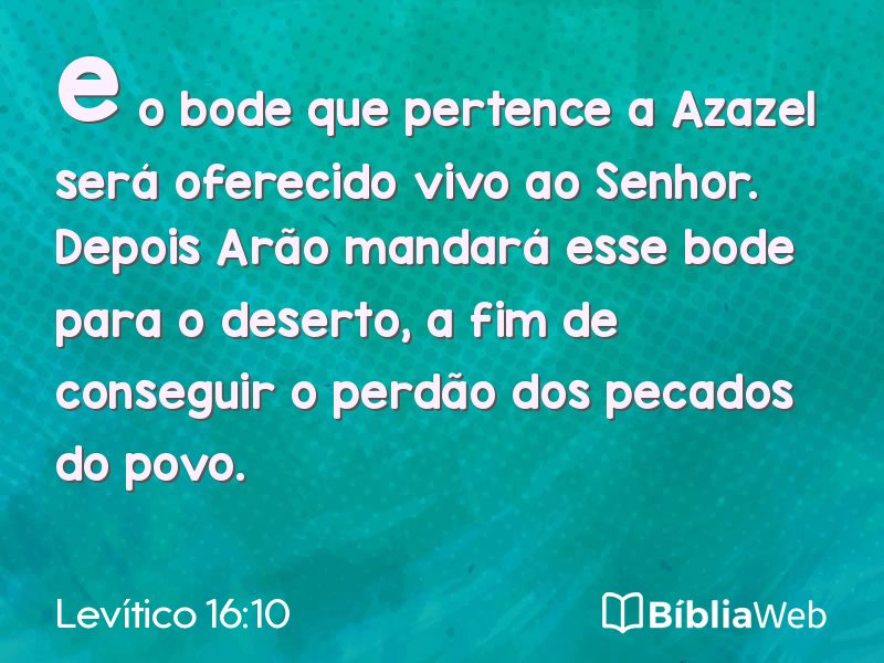 Levítico 16:10 em imagem para compartilhar