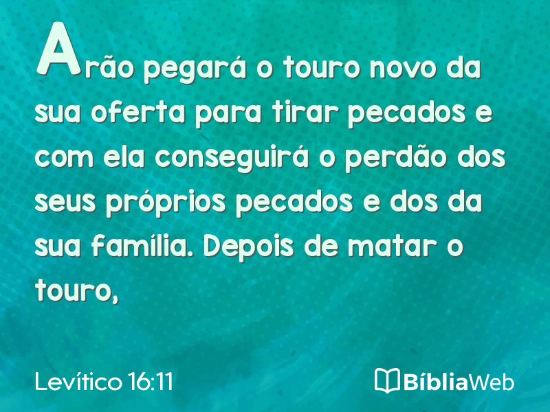Levítico 16:11 em imagem para compartilhar