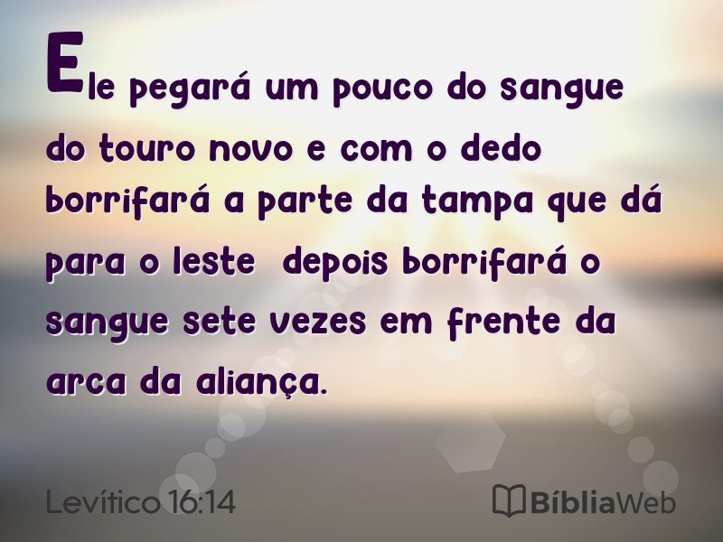 Levítico 16:14 em imagem para compartilhar
