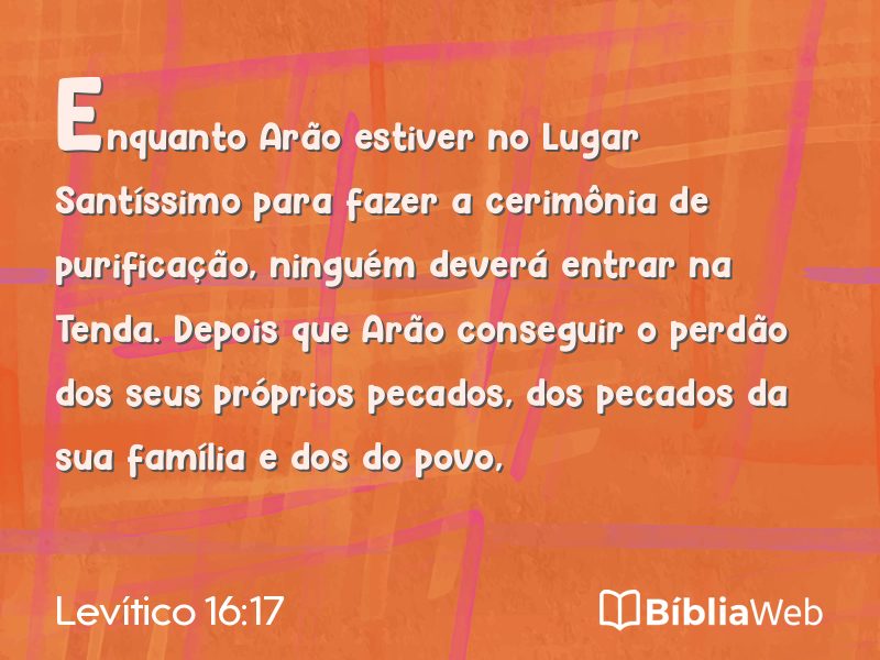 Levítico 16:17 em imagem para compartilhar