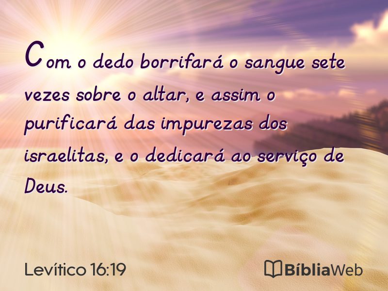 Levítico 16:19 em imagem para compartilhar