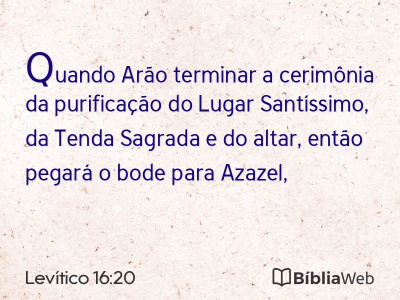Levítico 16:20 em imagem para compartilhar