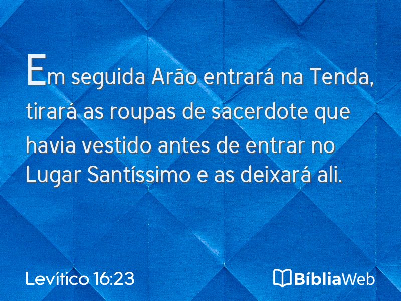 Levítico 16:23 em imagem para compartilhar