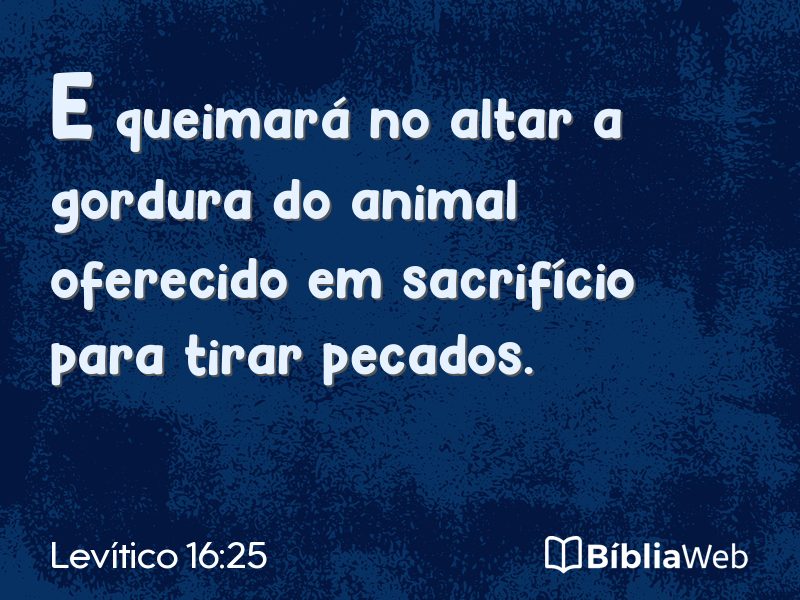 Levítico 16:25 em imagem para compartilhar