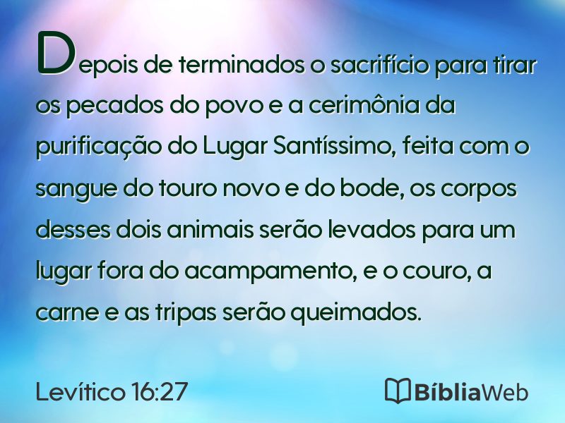 Levítico 16:27 em imagem para compartilhar