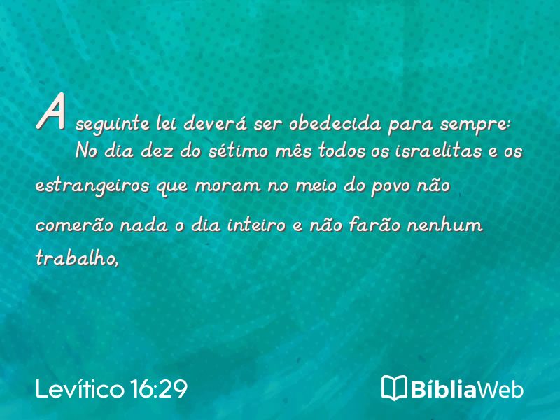 Levítico 16:29 em imagem para compartilhar