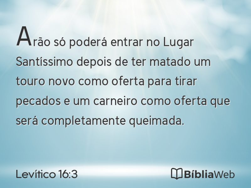 Levítico 16:3 em imagem para compartilhar