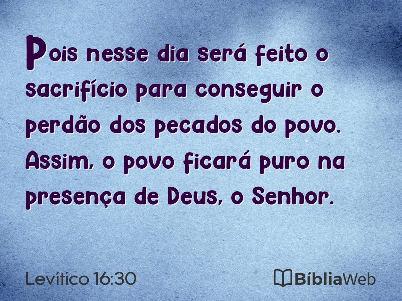 Levítico 16:30 em imagem para compartilhar