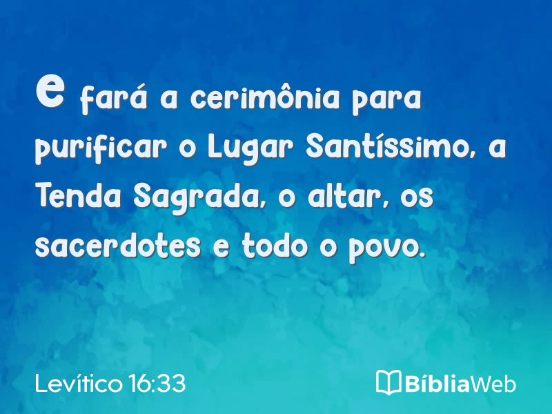 Levítico 16:33 em imagem para compartilhar