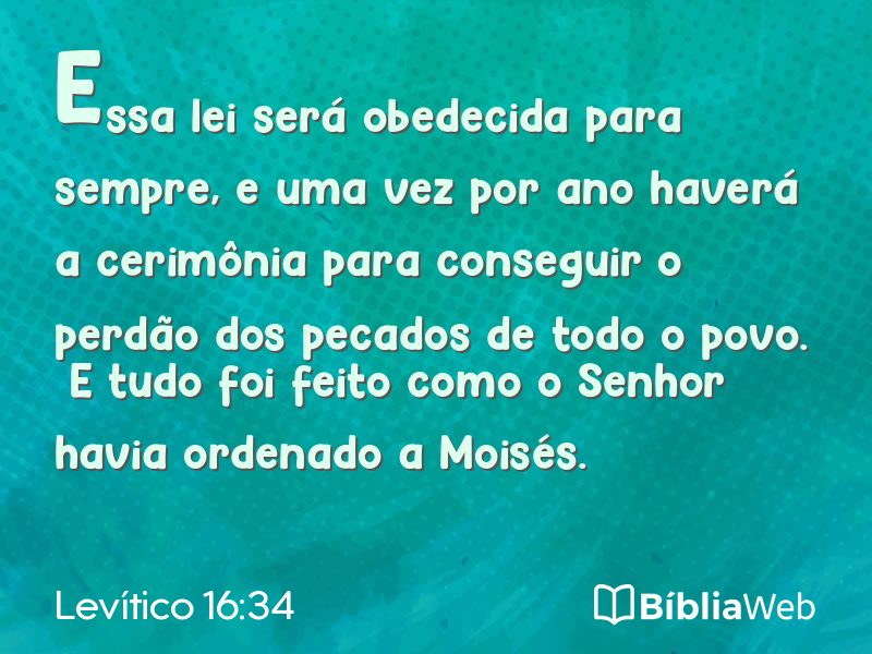 Levítico 16:34 em imagem para compartilhar