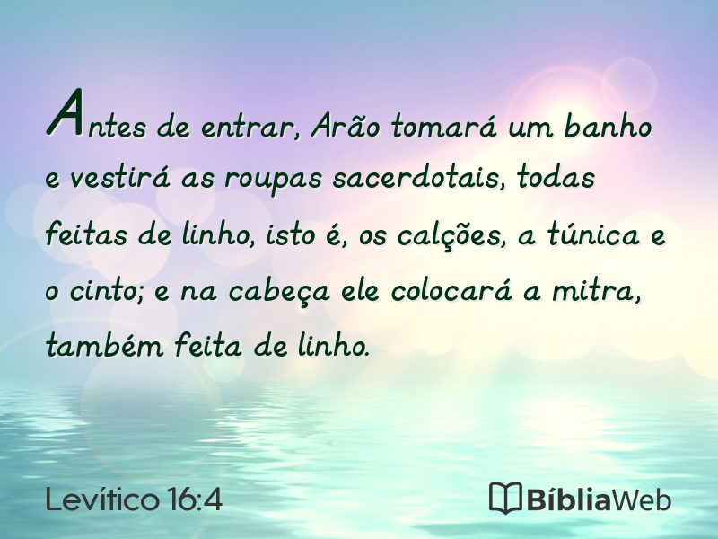 Levítico 16:4 em imagem para compartilhar