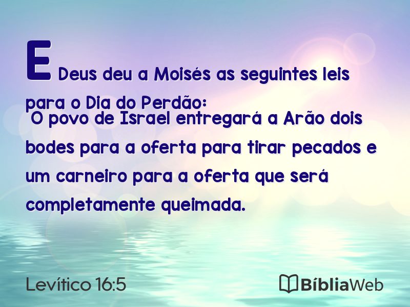 Levítico 16:5 em imagem para compartilhar