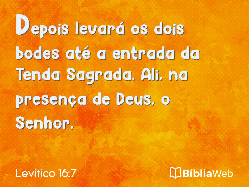 Levítico 16:7 em imagem para compartilhar