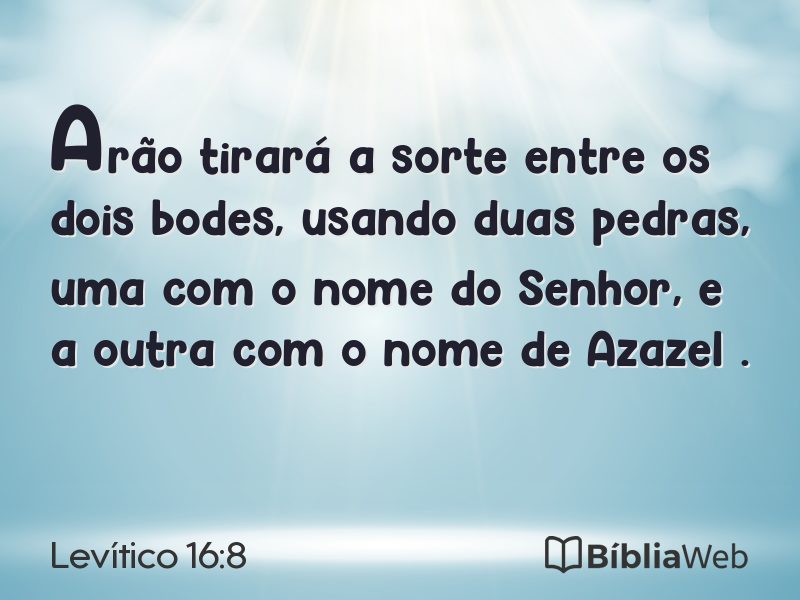 Levítico 16:8 em imagem para compartilhar