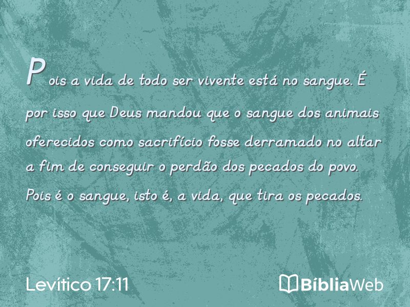 Levítico 17:11 em imagem para compartilhar