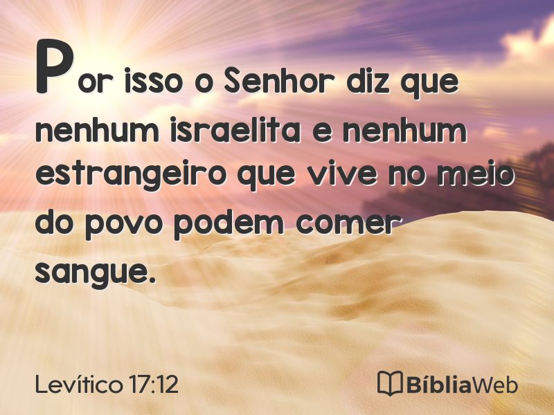 Levítico 17:12 em imagem para compartilhar