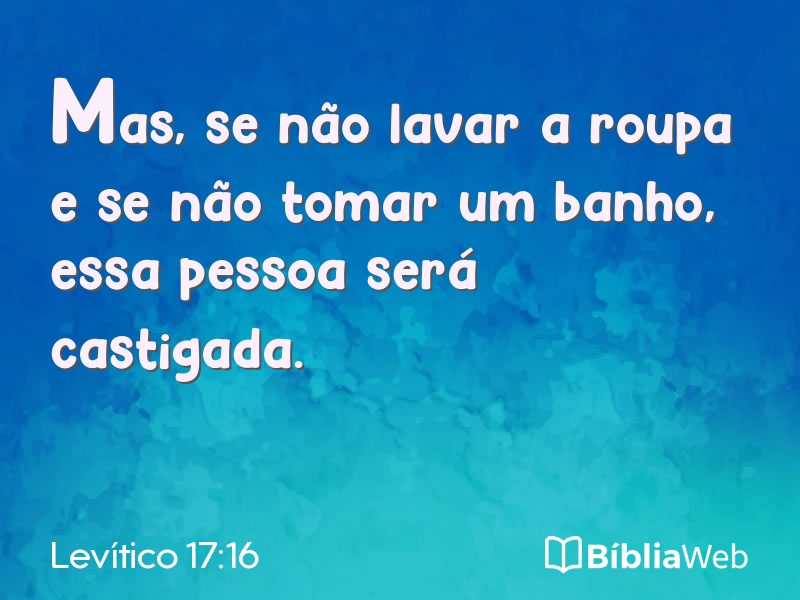 Levítico 17:16 em imagem para compartilhar