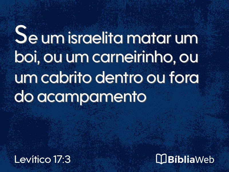Levítico 17:3 em imagem para compartilhar