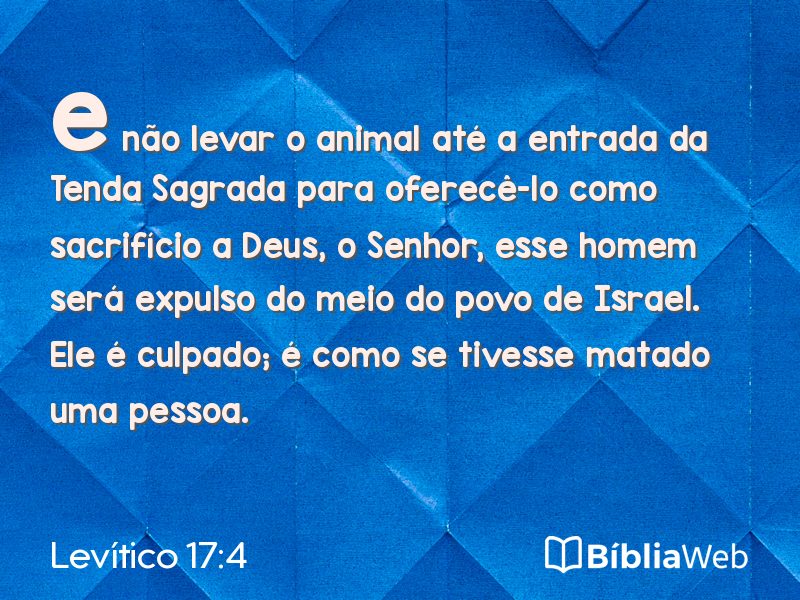Levítico 17:4 em imagem para compartilhar
