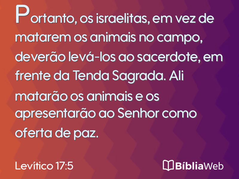 Levítico 17:5 em imagem para compartilhar