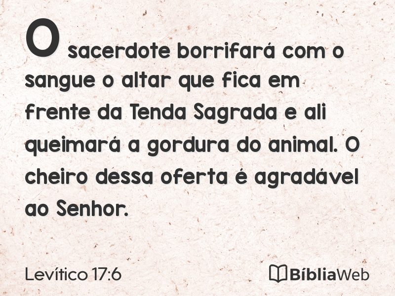 Levítico 17:6 em imagem para compartilhar