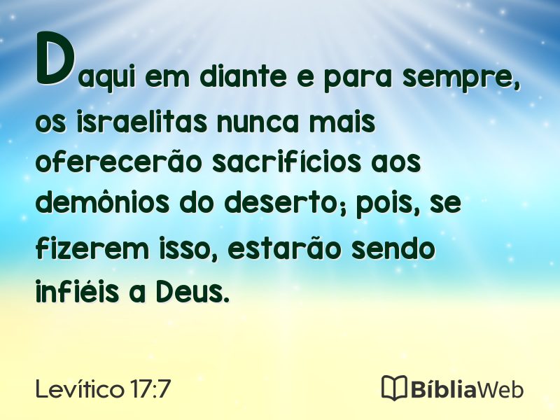 Levítico 17:7 em imagem para compartilhar