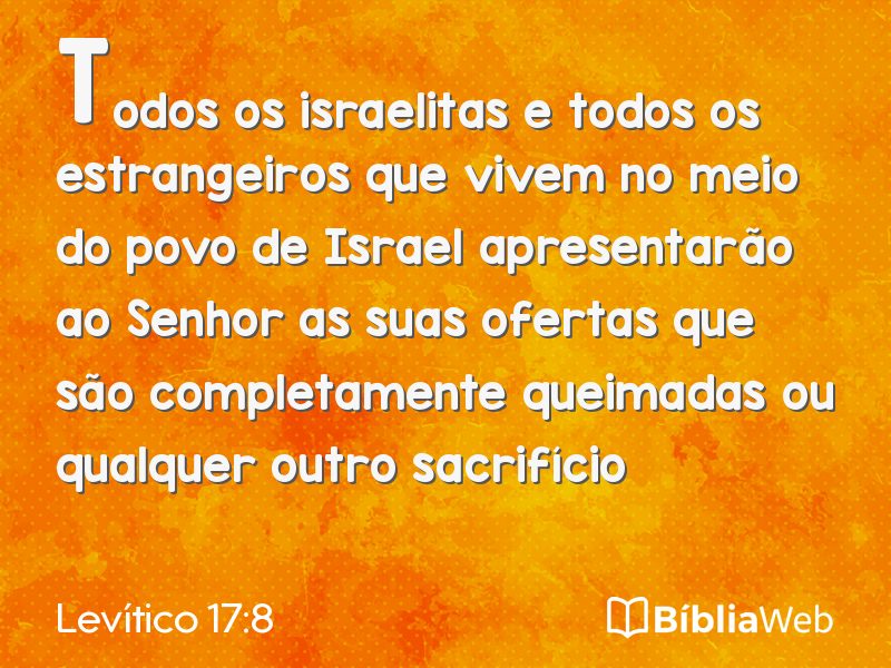 Levítico 17:8 em imagem para compartilhar