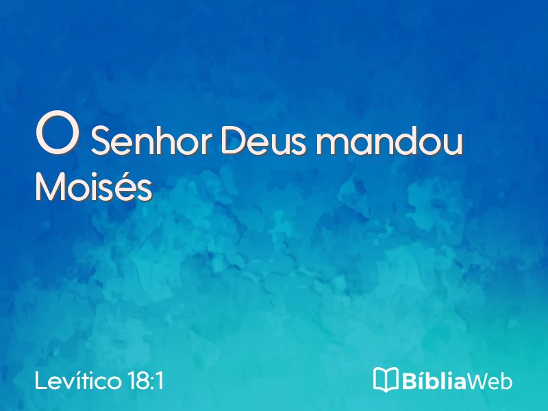 Levítico 18:1 em imagem para compartilhar