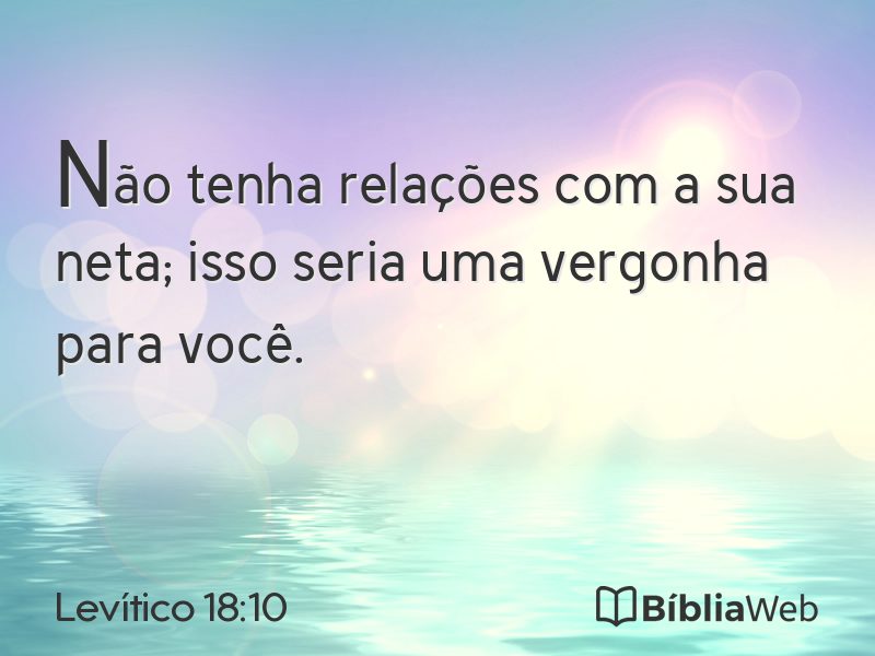 Levítico 18:10 em imagem para compartilhar