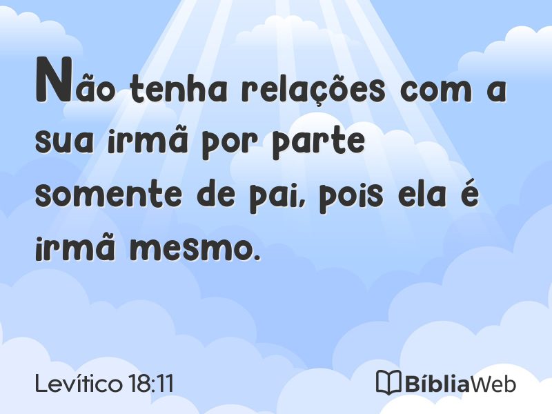 Levítico 18:11 em imagem para compartilhar