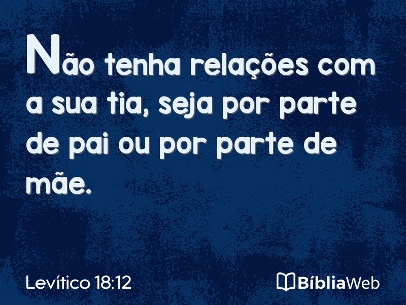 Levítico 18:12 em imagem para compartilhar