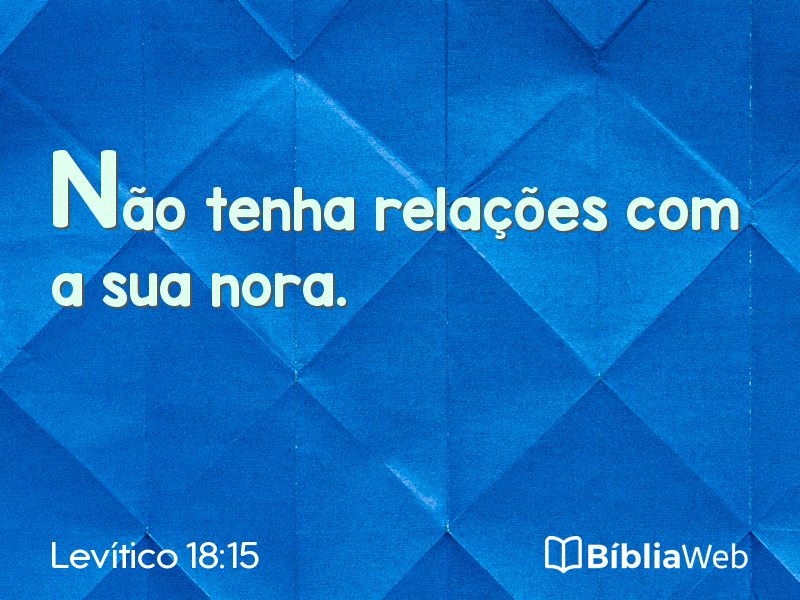 Levítico 18:15 em imagem para compartilhar