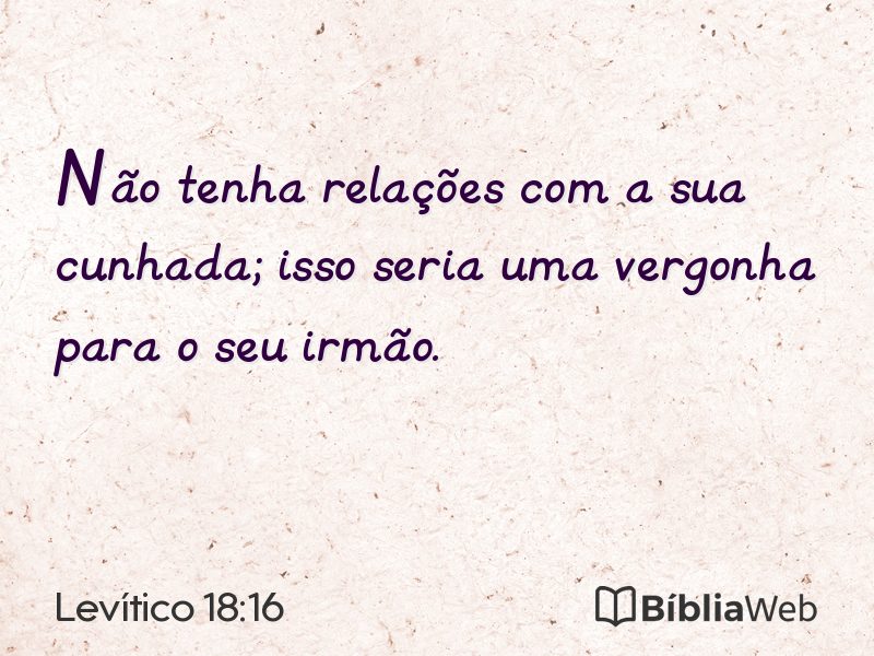 Levítico 18:16 em imagem para compartilhar