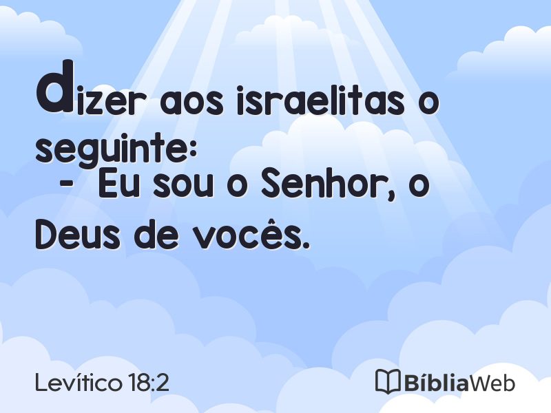 Levítico 18:2 em imagem para compartilhar
