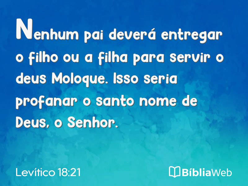Levítico 18:21 em imagem para compartilhar