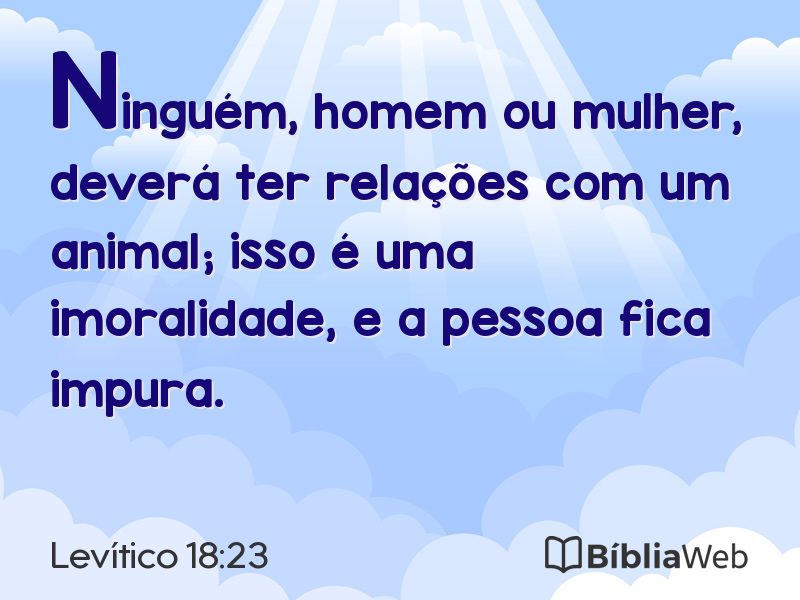 Levítico 18:23 em imagem para compartilhar