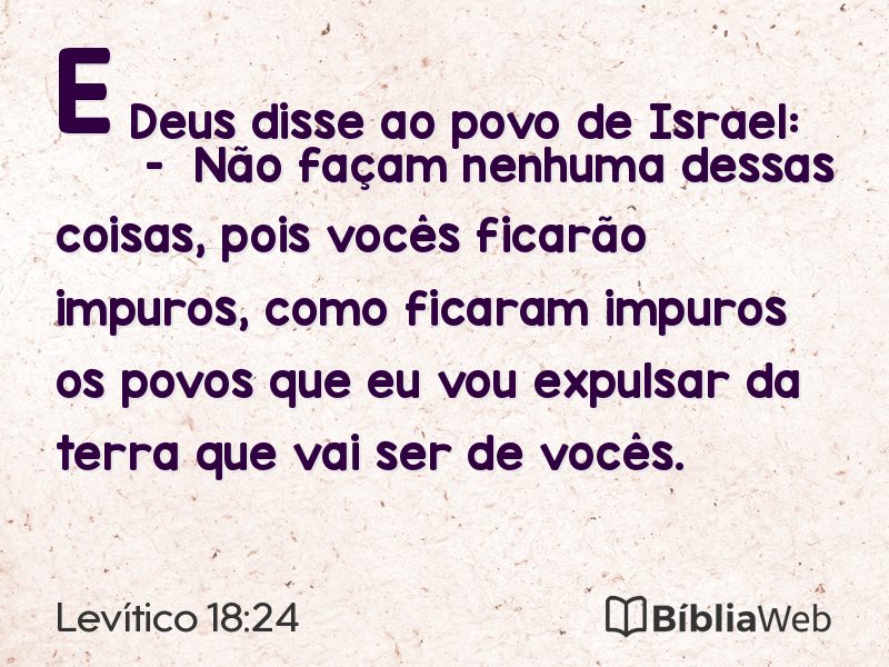 Levítico 18:24 em imagem para compartilhar